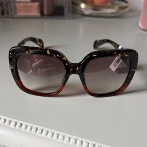 Rag and bone tortoise shell with brown solid bottom lense exterior nwt